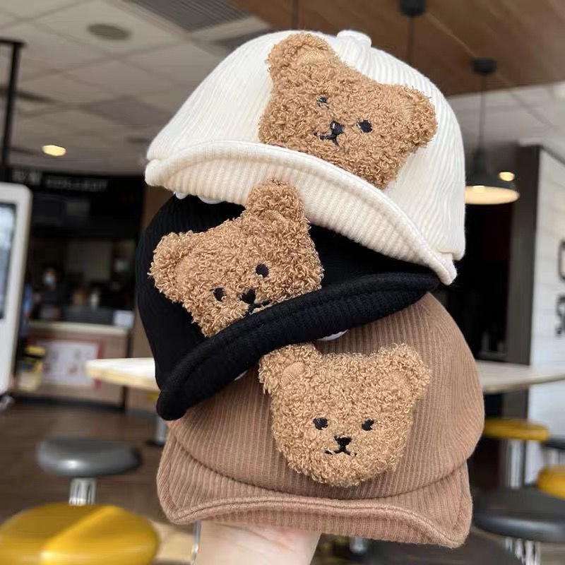 Mũ Lưỡi Trai Vải Nhung Mềm Mại Phong Cách Hàn Quốc Thời Trang Xuân Thu Cho Bé