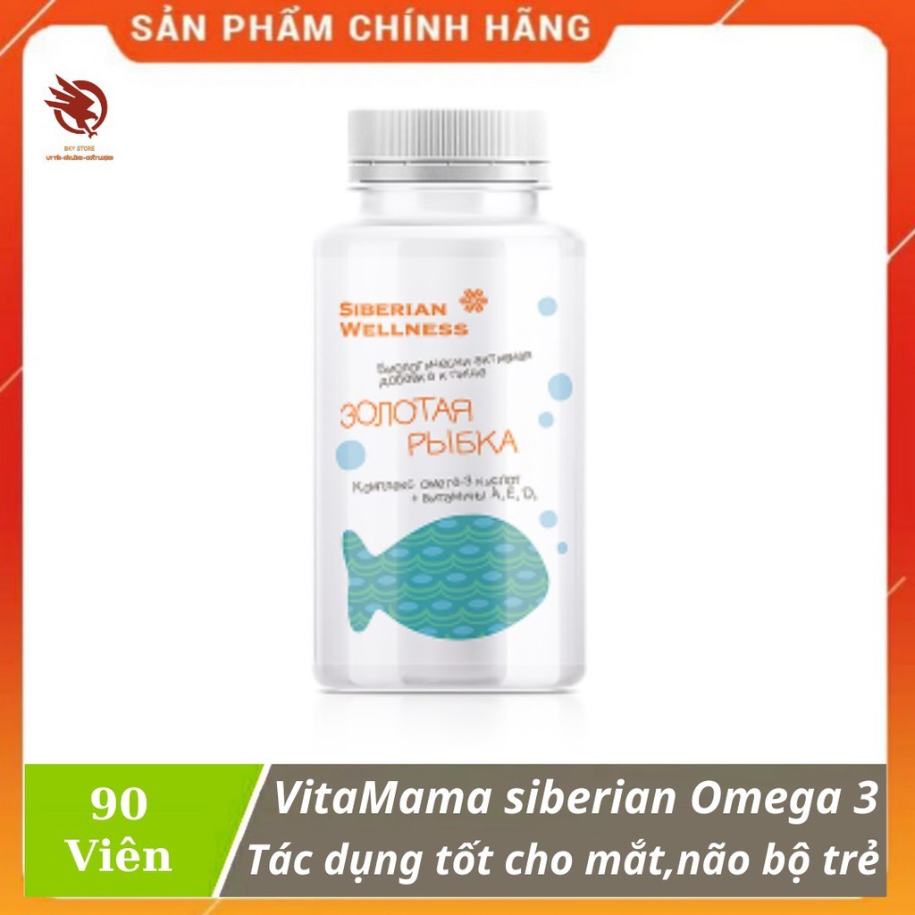 Thực phẩm bảo vệ sức khỏe, hỗ trợ phát triển não bộ VitaMama Omega-3 Softgels SIBERIAN WELLNESS