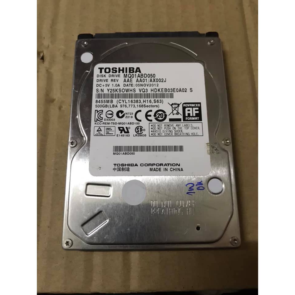 Ổ cứng laptop HDD bóc máy 500g Toshiba