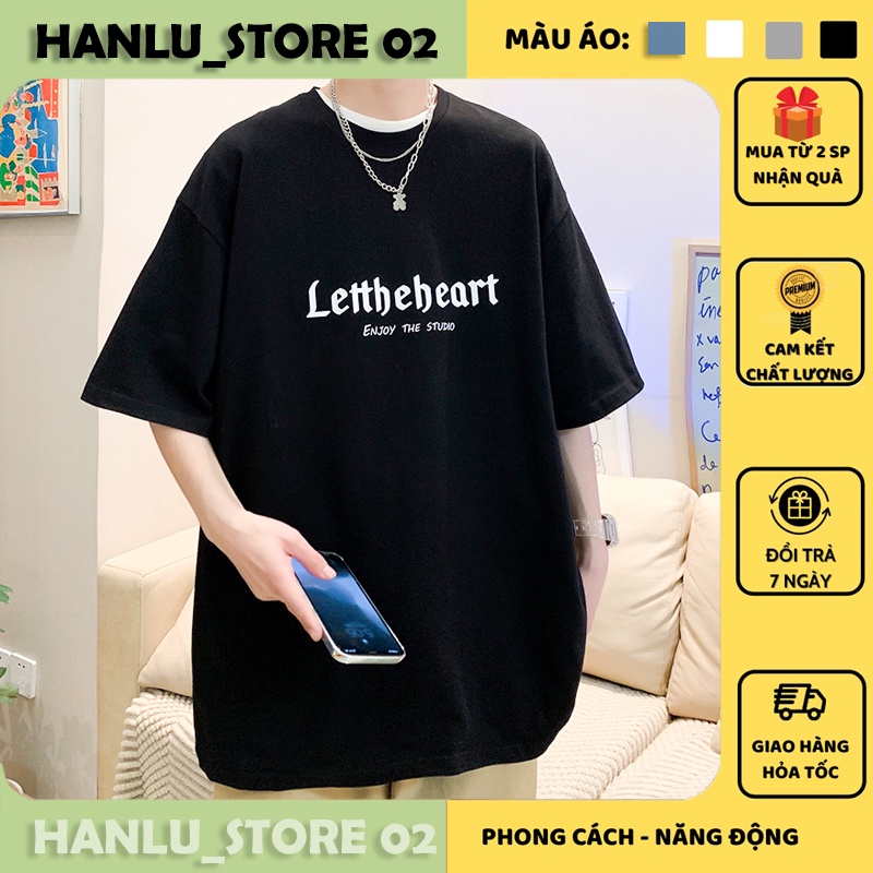 Áo thun nam, áo phông nam nữ unisex form rộng tay lỡ chất liệu cotton cao cấp thoáng mát HANLU_STORE02 MSP208