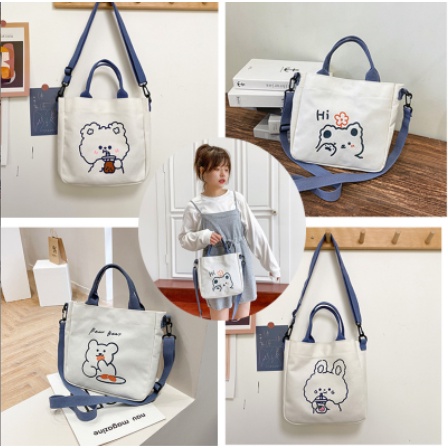 Túi tote thỏ gấu TXV12 bao đeo chéo