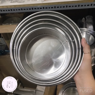 Khuôn Nướng Nhôm Hình Tròn Đáy Liền Cao 7.5cm Đủ Size