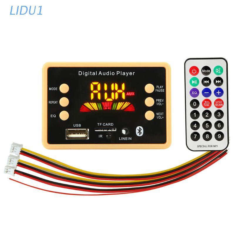 LIDU1  Automobile Car Bluetooth MP3 WMA FM AUX Decoder Board Plate Audio Module