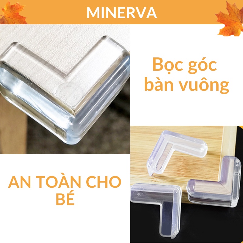 4 cái Bọc Vuông Góc Bàn - Bịt Góc Bàn Vuông bảo vệ an toàn cho bé