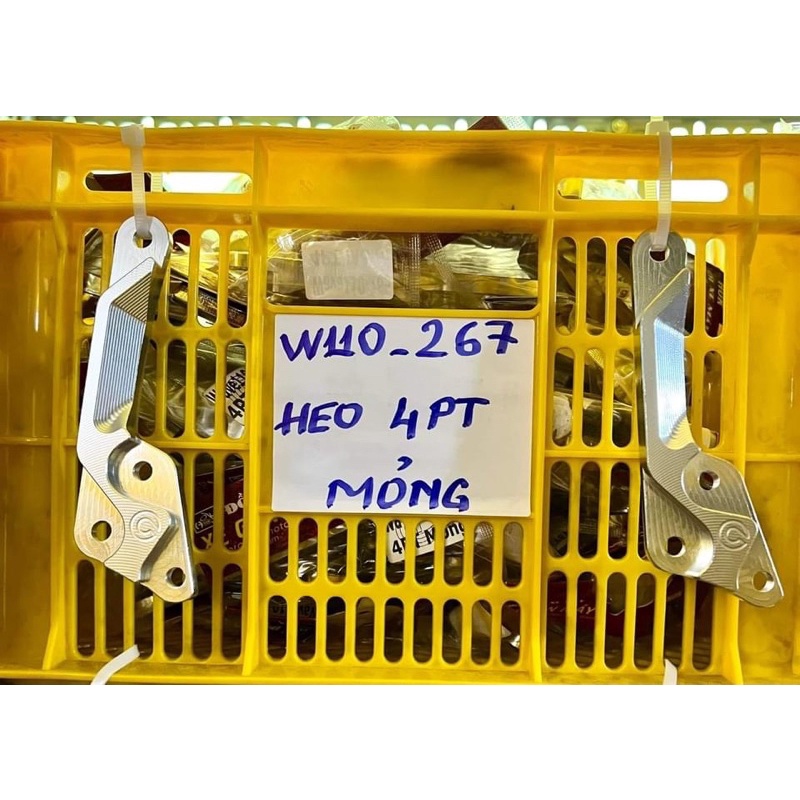 PÁT CNC HEO 4 PIS ĐỐI XỨNG cho PHUỘC WAVE S110 đi DĨA THẮNG 267mm