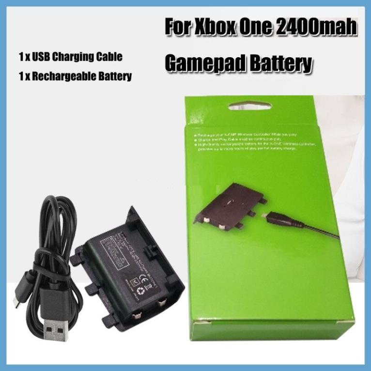 Bộ Pin Sạc Lithium 2400mAh + Kèm Cáp Sạc USB Thay Thế Cho Bộ Điều Khiển Không Dây Microsoft XBOX