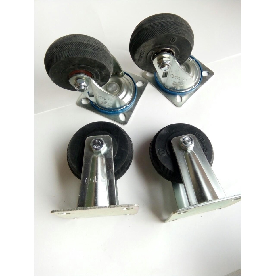 Bộ 4 bánh xe đẩy Cao su 125mm xoay 360 độ - MITUHOME, Chịu lực 500kg