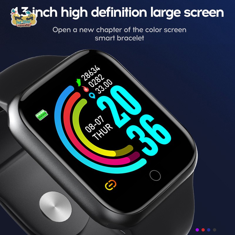 Y68 Smart Watch IP67 Waterproof Smart Bracelet Bluetooth Wristband Relo Heart Rate Monitor Sports Fitness Smart Band
