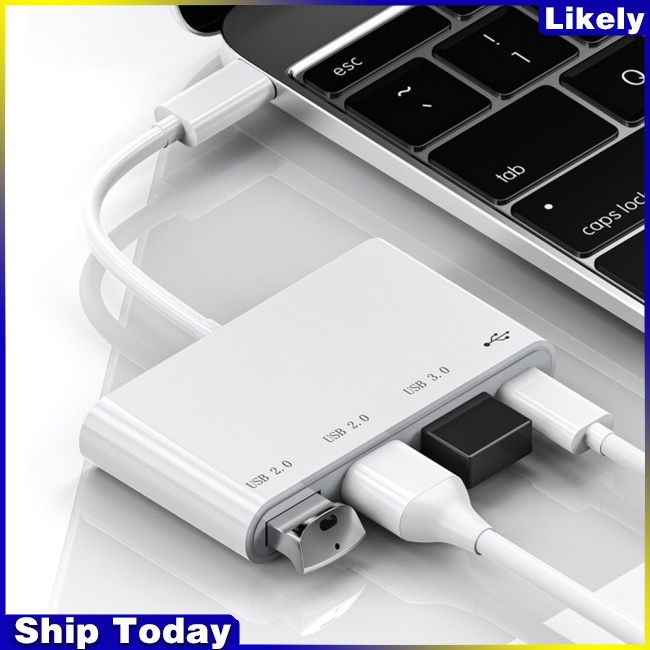 Đế Sạc Chia 4 Cổng Usb 3.0 Type C Cho Bàn Phím Máy Tính
