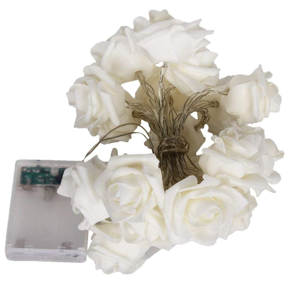 Dây Đèn LED 20 Bóng Hình Hoa Hồng Trang Trí Lễ Valentine