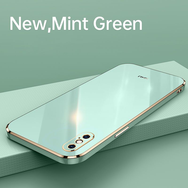 Ốp Điện Thoại Silicon Mềm Mạ Viền Cho Iphone X XR XS 11 Pro Max