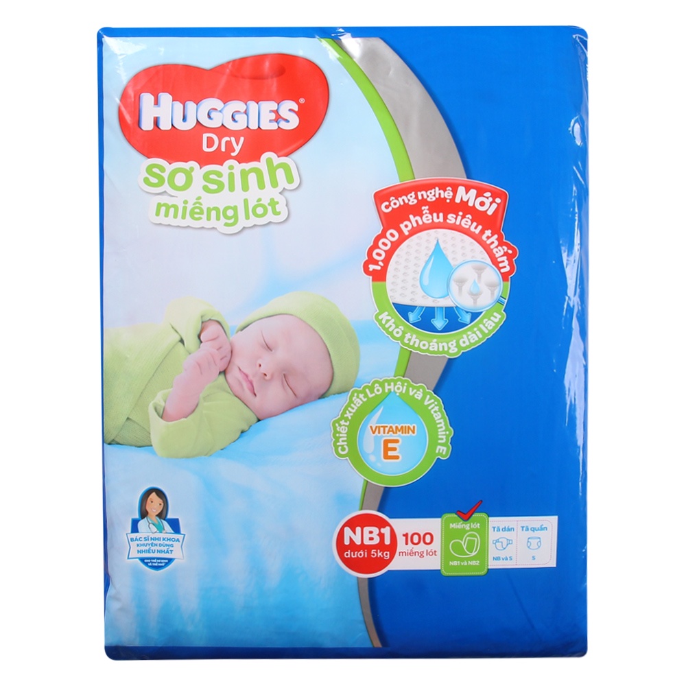 Miếng lót Huggies Newborn 1 (100 miếng)