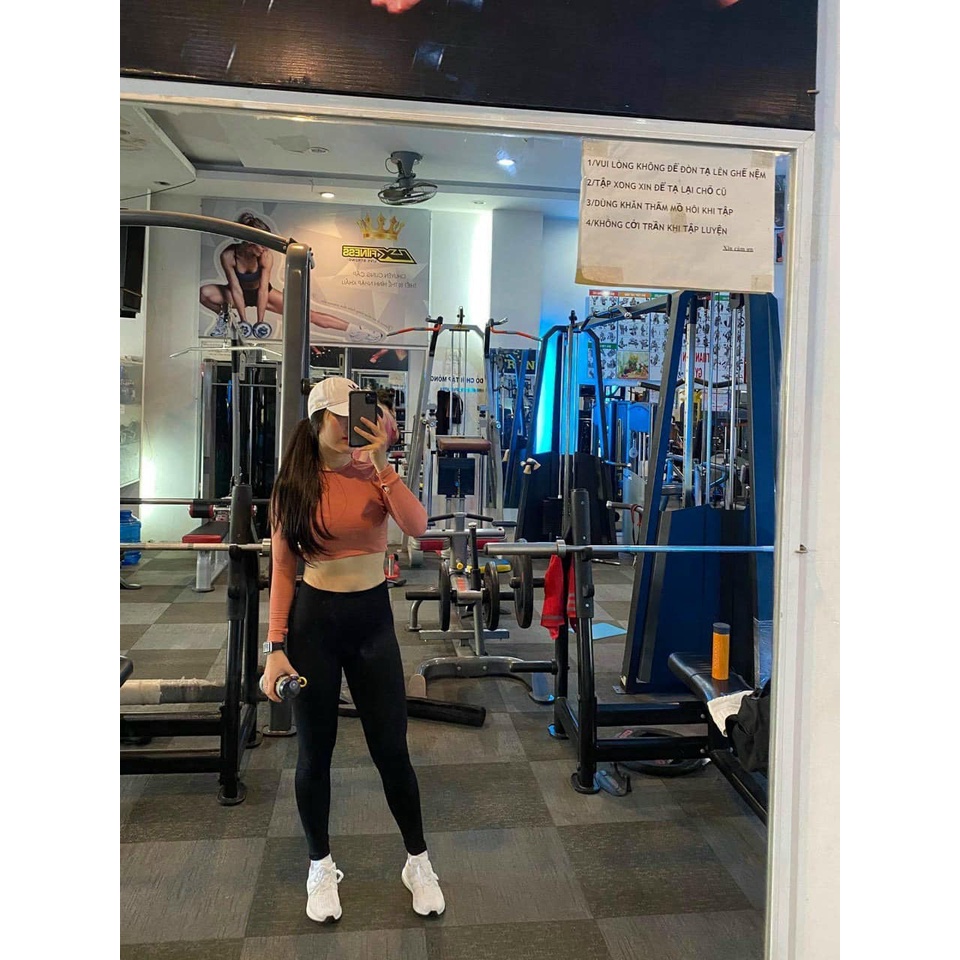 ÁO TẬP GYM Croptop tay dài trơn quảng châu