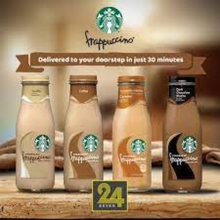 Cafe pha sẵn Starbucks Frappuccino vị Mocha và Vanilla của Mỹ mỗi chai 281ml lốc  chai