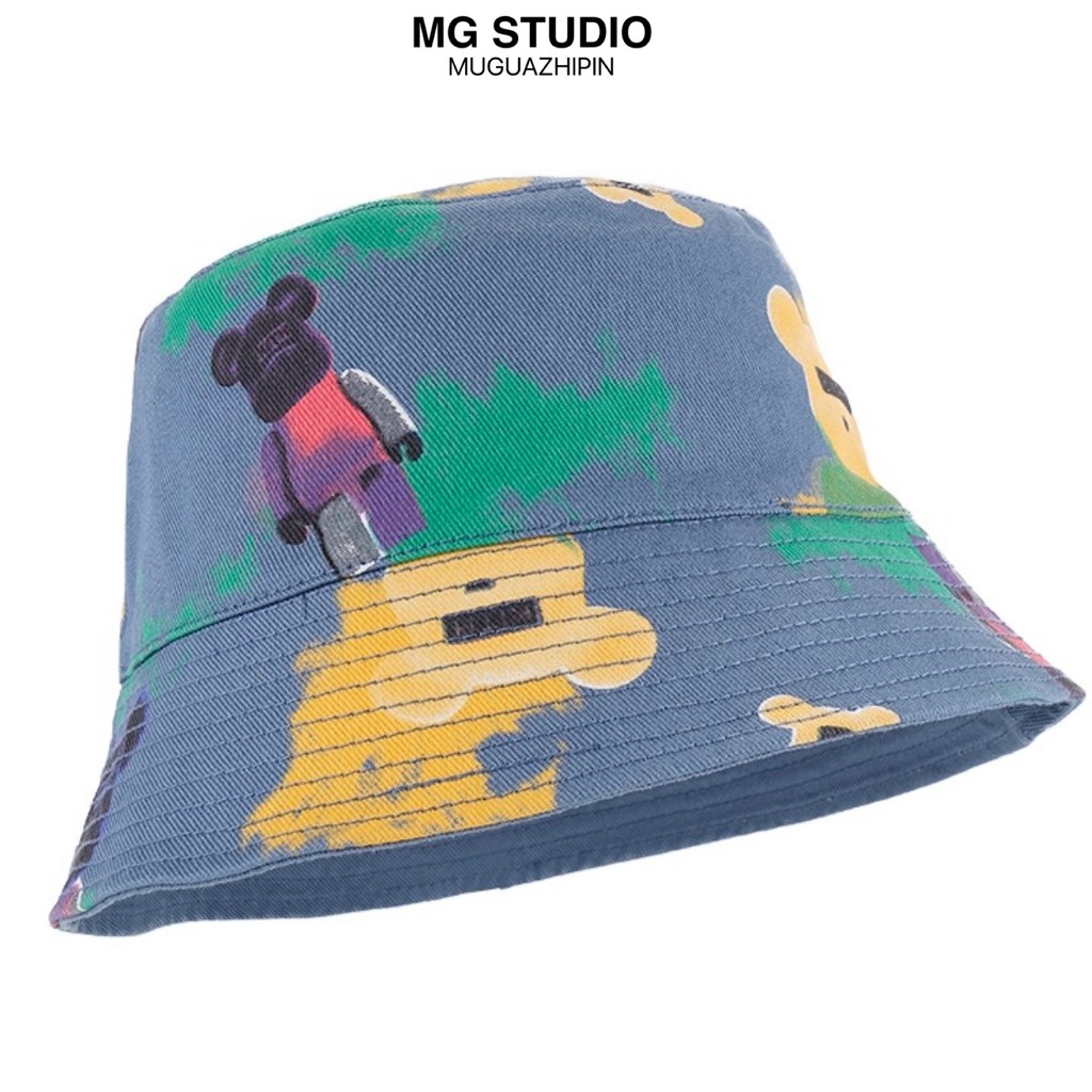 Mũ Tai Bèo MG STUDIO Họa Tiết Graffiti Gấu Hoạt Hình Thời Trang