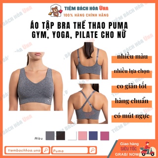 [US] Set áo bra Puma nữ tập gym, yoga, pilate, chạy bộ có mút nâng ngực, co giãn, thấm mồ hôi tốt hàng chính hãng