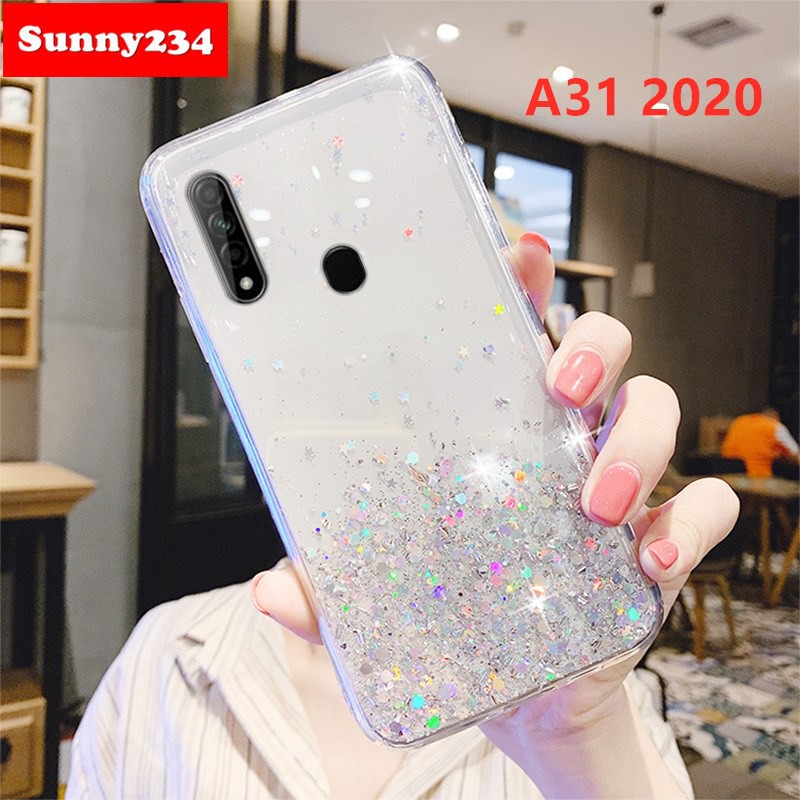 Ốp điện thoại sáng bóng cho OPPO A74 A52 A92 A31 A91 F1S A9 A5 2020 Realme C11 2021 C
