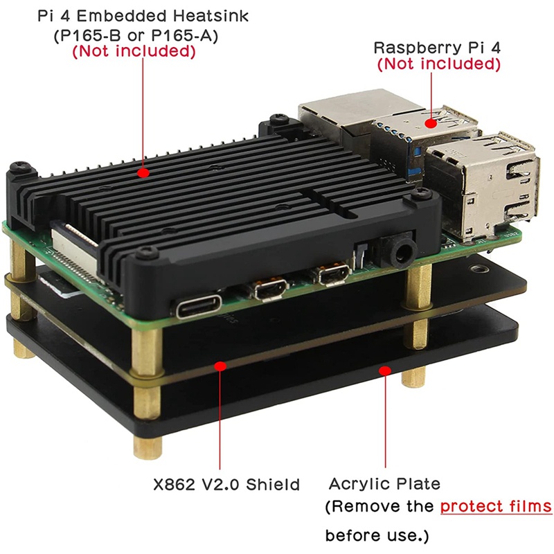 Bảng mạch mở rộng X862 V2.0 M.2 NGFF SATA SSD V2.0 cho Raspberry Pi 4B | BigBuy360 - bigbuy360.vn
