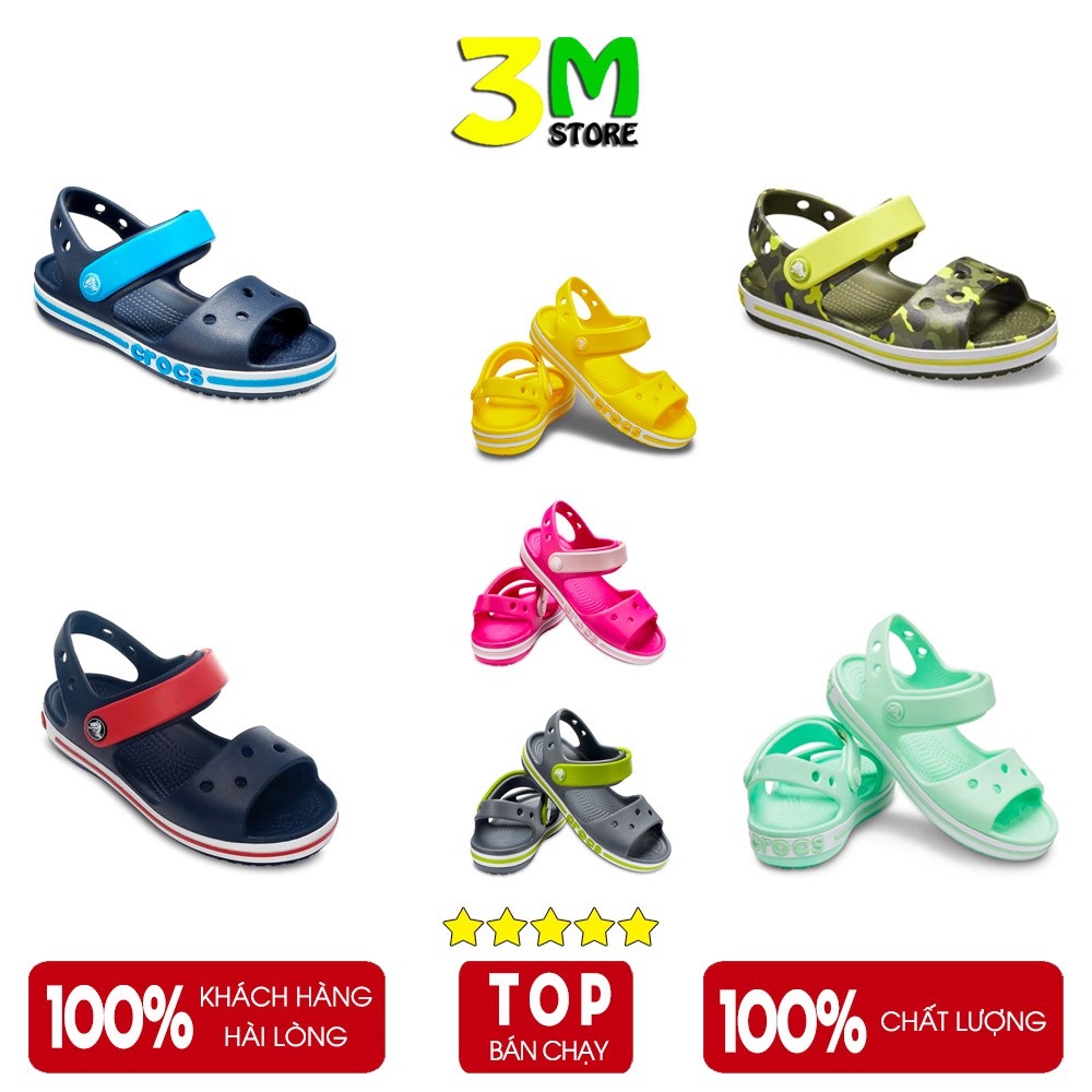 Dép Crosss Sandal Bayabandd Đẹp, Êm, Bền, Nhẹ, Cao Cấp Cho Bé Nam Và Nữ, Nhiều Màu