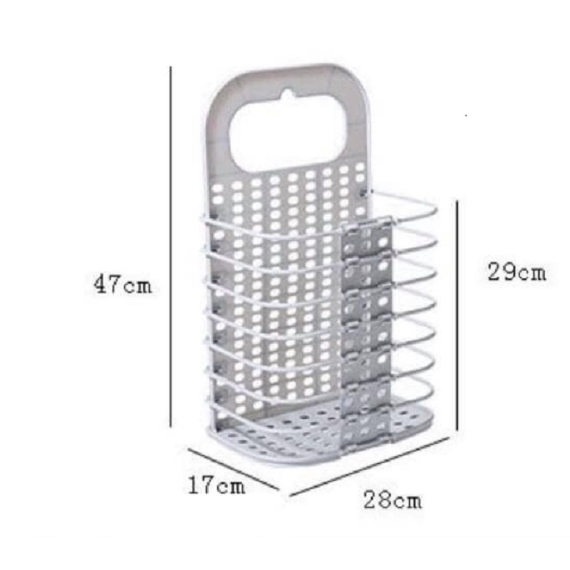 Giỏ Đựng Đồ Gấp Gọn Treo Tường Thông Minh Bằng Nhựa - Giỏ Đựng Quần Áo Và Đồ Dùng Gia Đình Đa Năng