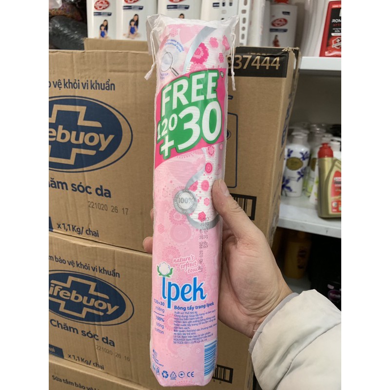 Bông Tẩy Trang Cotton FREE 120+30 miếng