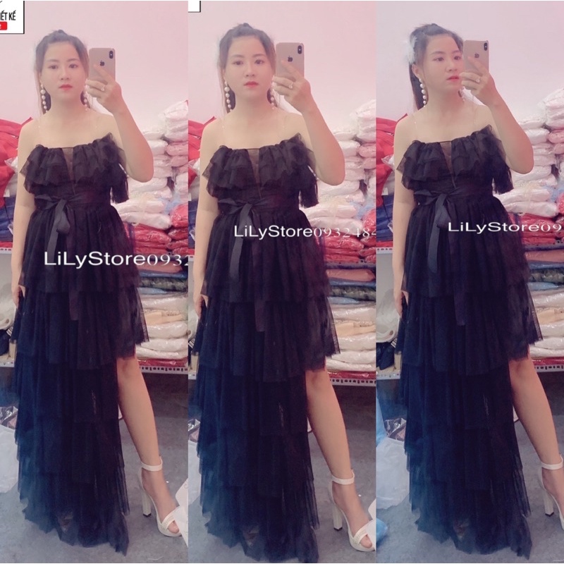 ĐẦM MAXI TẦNG RỚT VAI full size S/M/L/XL ( ẢNH VÀ VIDEO CHỦ SHOP TỰ QUAY 10000%)