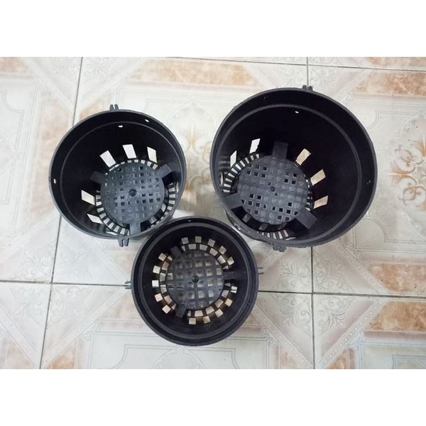 combo 50 chậu lan đen phi 18cm, đường kính 18cm