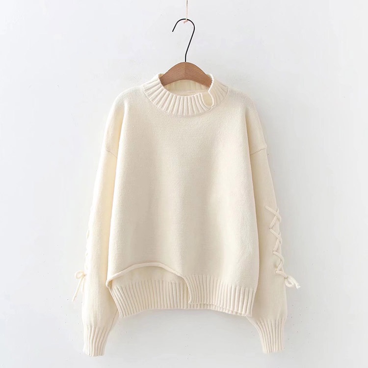 Áo Khoác Len Nữ Sweater Cổ Tròn Dáng Rộng Kiểu HQ K26