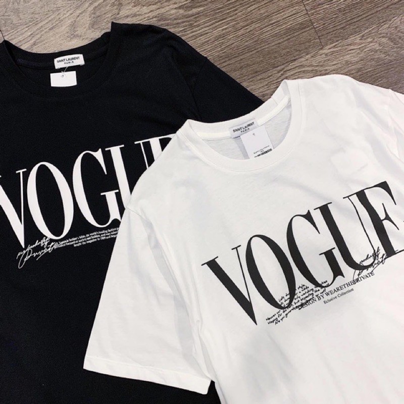 ÁO THUN VOUGE FORM UNISEX NAM NỮ ĐỀU MANG ĐƯỢC . HÀNG XUẤT HÀN (video thật shop quay)❤️