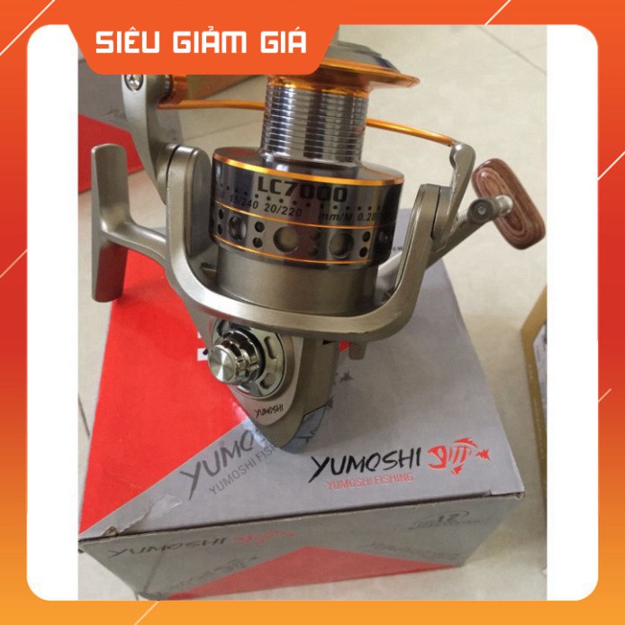 [Combo] R [Chính Hãng] Máy Câu Cá Kim Loại Yumoshi LC 3000, 4000, 5000, 6000, 7000 - 12 Đạn Bạc [Giá rẻ]