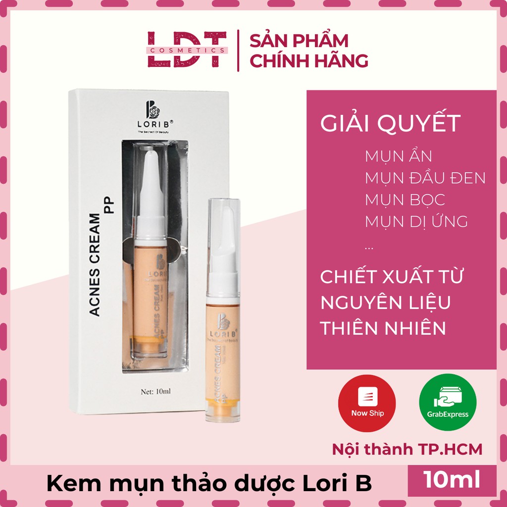 Kem mụn thảo dược Lori B 10ml tặng Sữa rửa mặt than tre LoriB 5ml | BigBuy360 - bigbuy360.vn