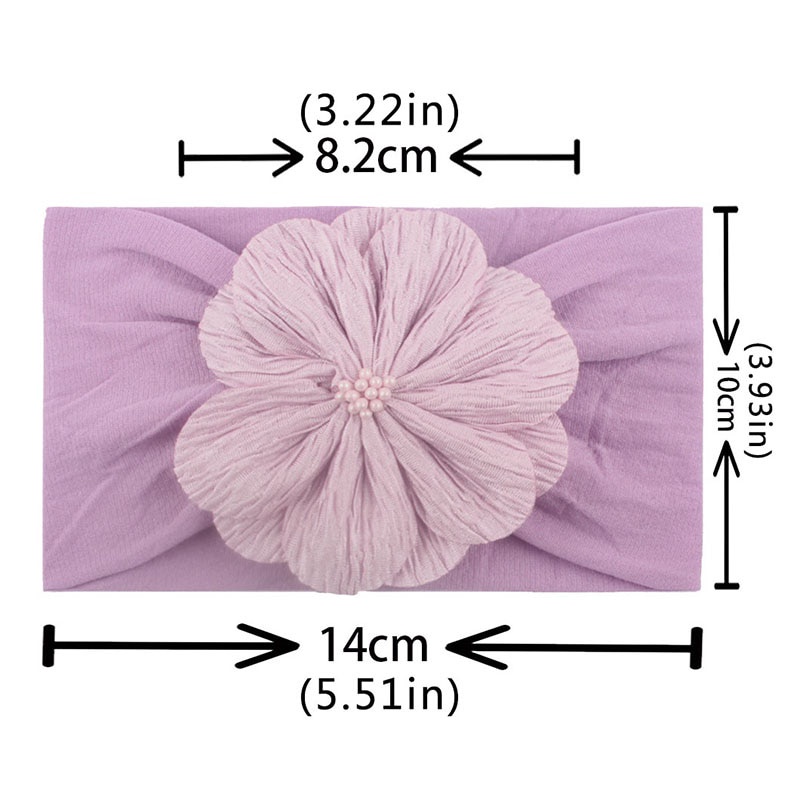 Băng Đô Thắt Nơ Bằng Nylon Mềm Cho Bé Gái Sơ Sinh