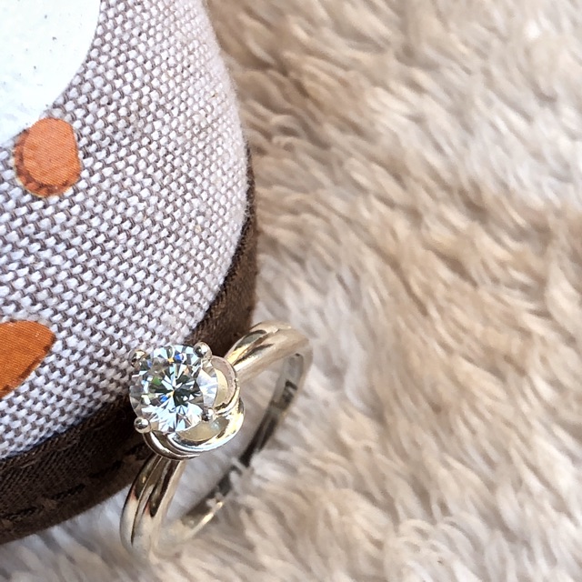 Nhẫn bạc chủ Moissanite 5,0-5,5ly nước D +KIỂM ĐỊNH quốc tế; Chất liệu bạc 925 mạ bạch kim