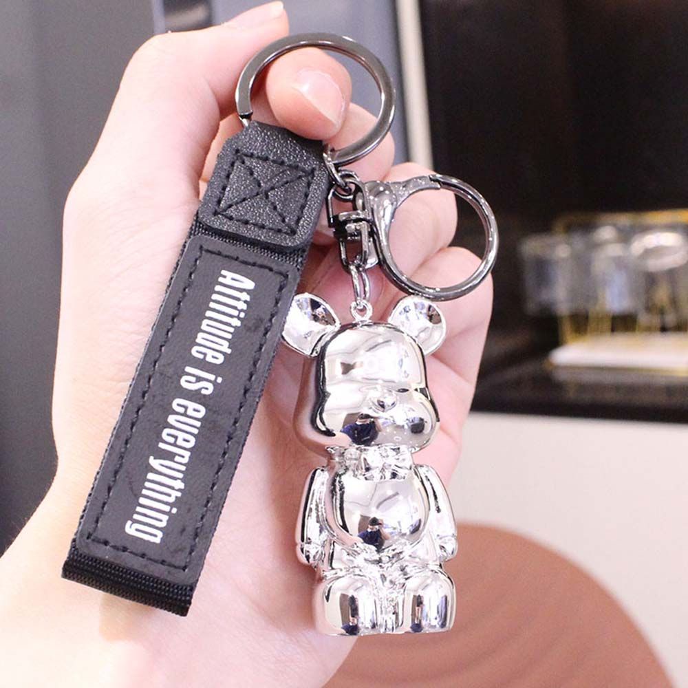 Móc khóa hình gấu hoạt họa nhiều màu sắc tùy chọn đáng yêu