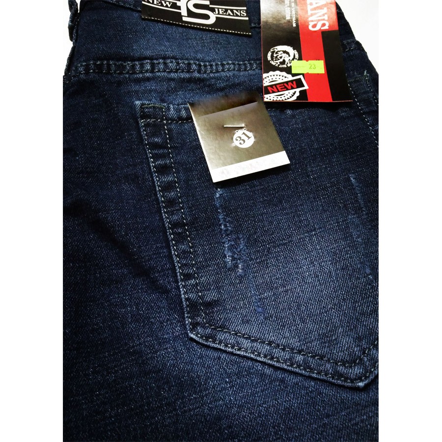 Quần Jean Nam Rách Gối Chất Co Giãn Mềm Mịn Ống Bó Trẻ Trung | BigBuy360 - bigbuy360.vn