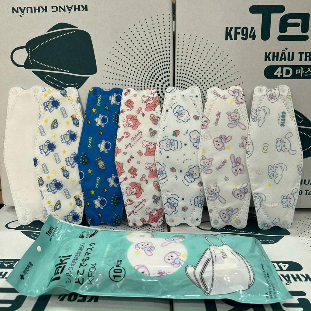 KHẨU TRANG KF94 Taki 4 Lớp Người lớn in hoạ tiết