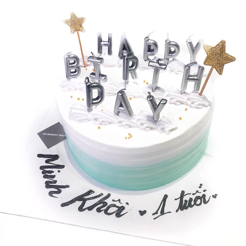 Nến chữ HAPPY BIRTHDAY màu nhũ