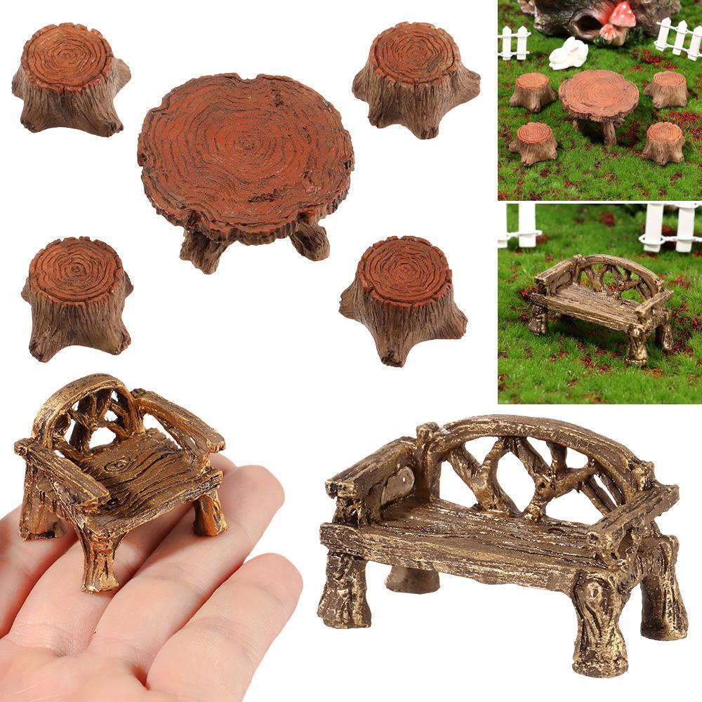 CONOPERY Mô Hình Ghế Đẩu Mini Trang Trí Sân Vườn