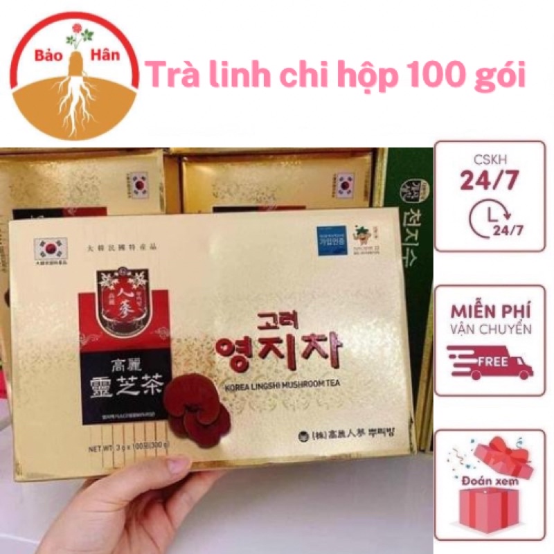 KHUYẾN MẠI KHỦNG TRÀ NẤM LINH CHI THƯỢNG HẠNG HÀN QUỐC (100 GÓI/ HỘP), DATE 2021