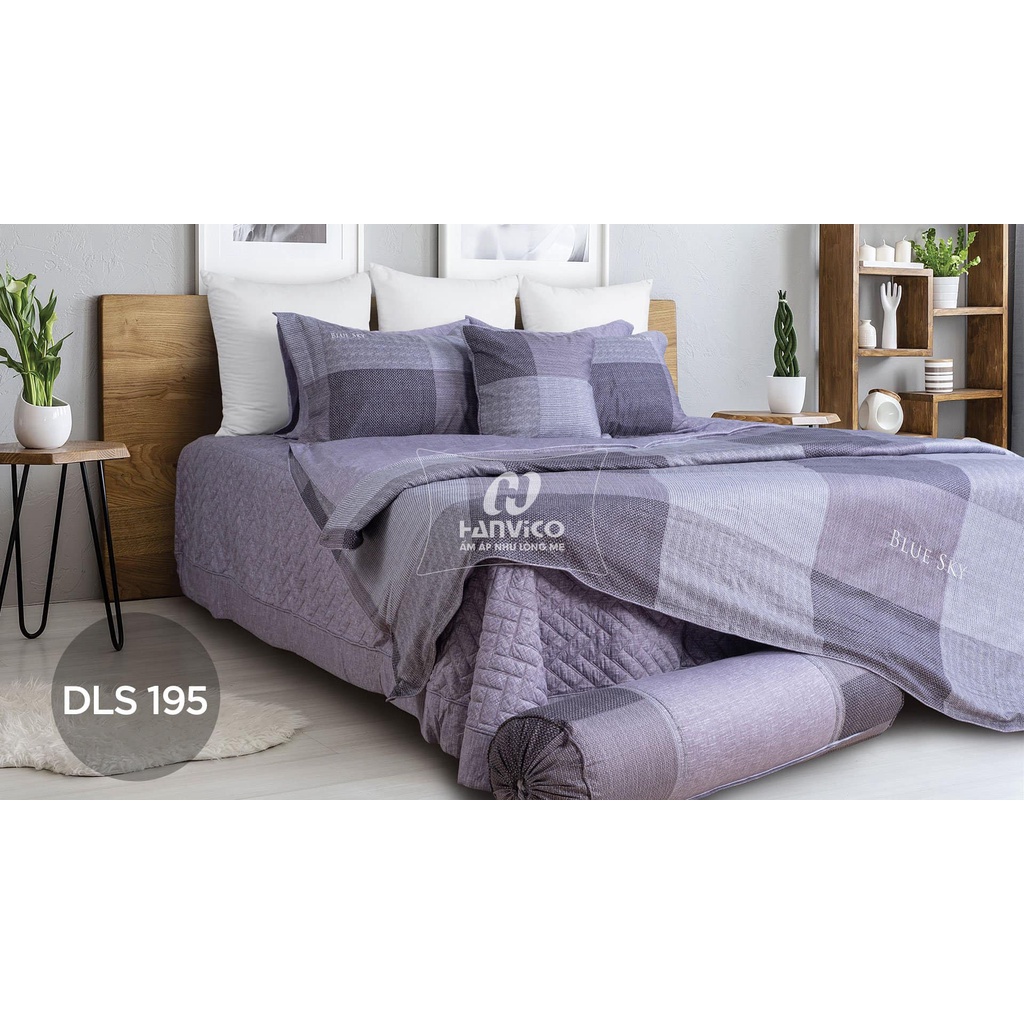 Bộ Chăn Ga Gối Hanvico Blue Sky - DLS195