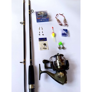 Bộ cần câu shimano 2 khúc 2m7 ,máy yumoshi lc 7000 kèm trọn bộ phụ kiện giá rẻ