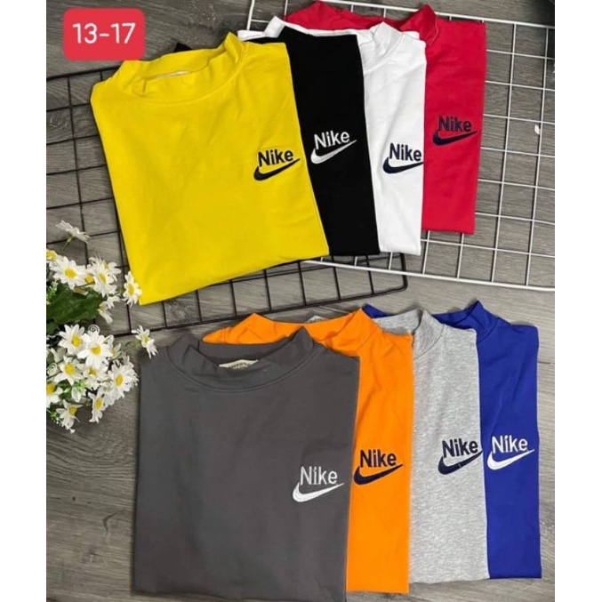 Áo cao cổ 3cm bé trai size đại 30-46kg chất cotton mịn đẹp
