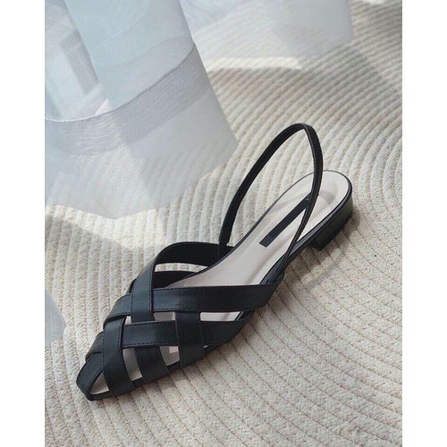 GIÀY SANDAL BỆT MŨI NHỌN DA QUAI ĐAN, giaydepxinh.dangmi