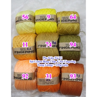 Cotton bóng chập 4/ sợi fingering (1- 95)