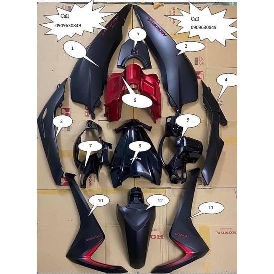 BỘ DÀN ÁO, BỘ DÀN NHỰA VISION 2015 ĐẾN 2019 ZIN HÃNG