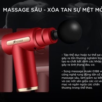 Máy massage cầm tay - súng massage cầm tay 4 đầu 6 chế độ.
