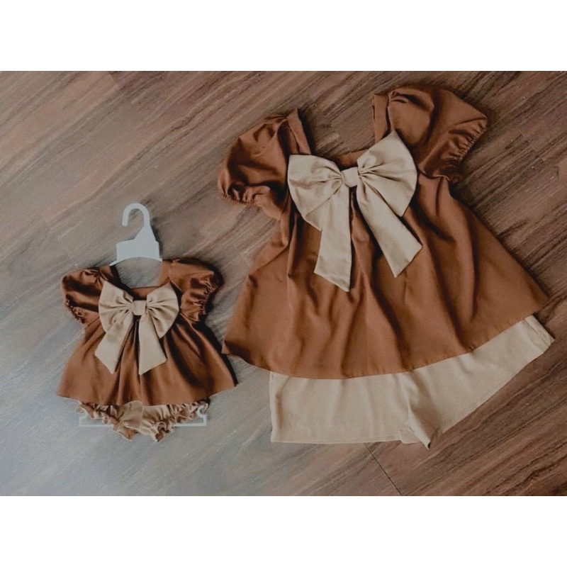 Set nơ mẹ bé hàng thiết kế