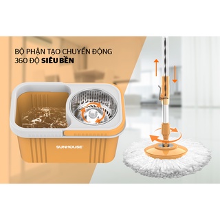 Bộ lau nhà xoay 360 độ sunhouse - hàng chính hãng