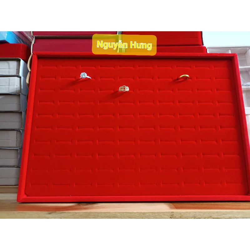 khay trưng nhẫn bằng nhung cao cấp (trưng 100 chiếc)
