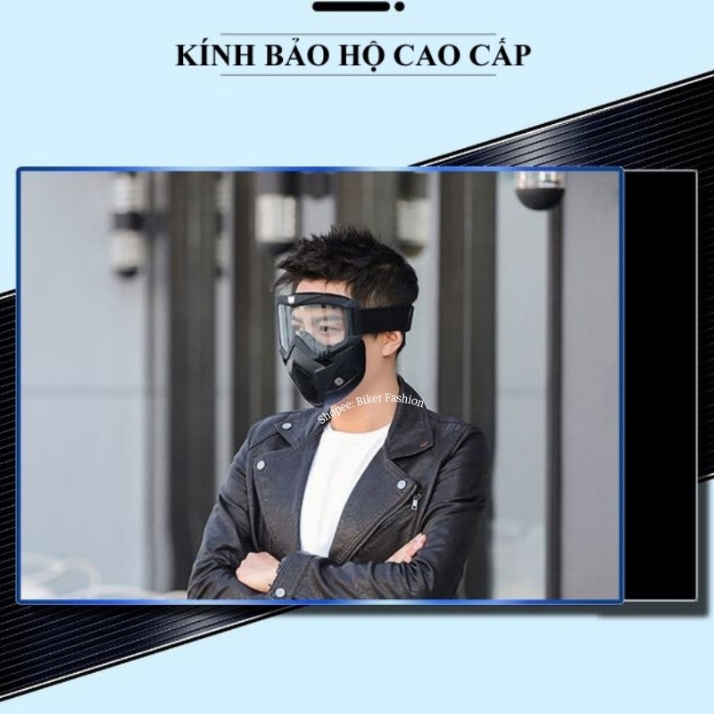 Kính Bảo Hộ Cao Cấp, Mặt Nạ Beon Dùng Cho Mũ 3/4 Cực Chất, Kính Chống Dịch, Chống Bụi, Mặt Nạ Bảo Hộ, Chống Hơi Nước